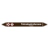 Marqueur de tuyauterie robuste en vinyle laminé pour Tétrahydrofurane