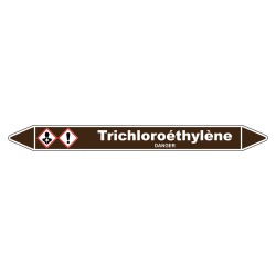 Marqueur de tuyauterie robuste en vinyle laminé, idéal pour identifier le trichloroéthylène.
