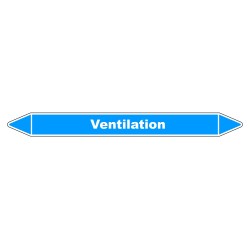 Marqueur de Tuyauterie "Ventilation primaire" en Vinyle Laminé