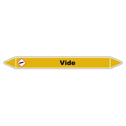 Marqueur de Tuyauterie "Vide" en Vinyle Laminé
