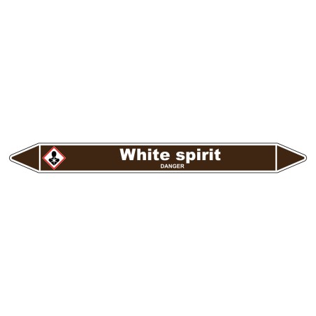 Marqueur de Tuyauterie "White spirit" en Vinyle Laminé