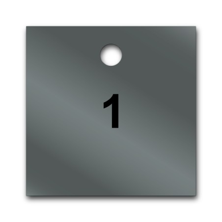Marqueur de Vannes - Carré Pré-numéroté - 51 x 51 mm - Inox - Lot de 50 ex