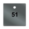 Marqueur de Vannes - Carré Pré-numéroté - 51 x 51 mm - Inox