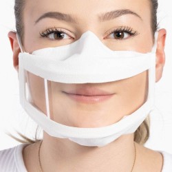 Masque inclusif fenêtre bord à bord réglable - Blanc - homologué UNS1 et UNS2