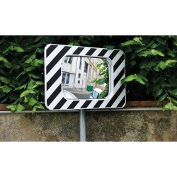 Miroir de sécurité - Rectangulaire incassable - 800 x 600 mm - Polymir