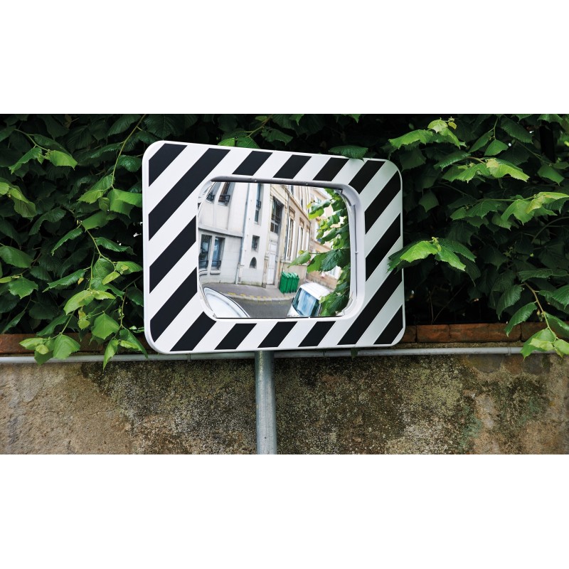 Miroir de sécurité - Rectangulaire incassable avec optique P.A.S - 800 x 600 mm