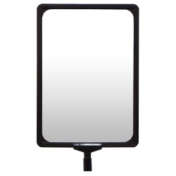 Panneau A4 noir / adaptateur noir pour poteau à sangle