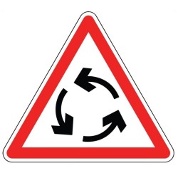 Panneau - Carrefour à Sens Giratoire - Aluminium