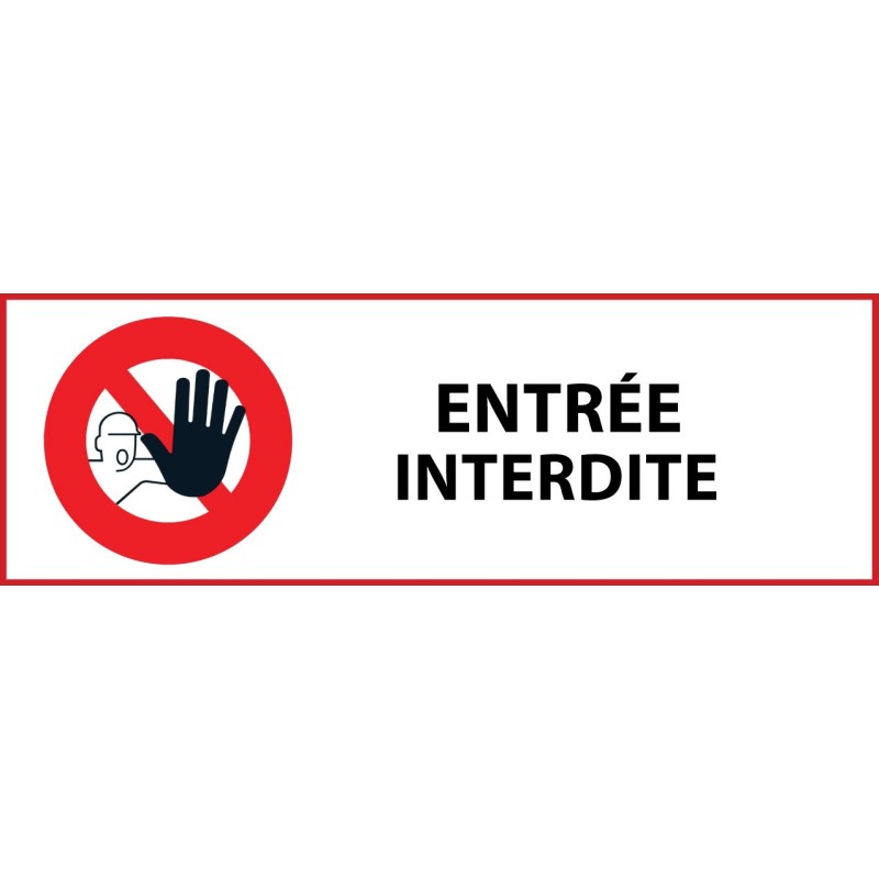 Panneau Interdiction - Accès interdit aux personnes non autorisées - ISO 7010 P001