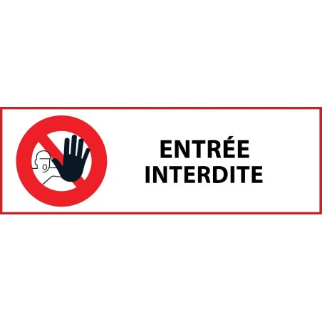 Panneau Interdiction - Accès interdit aux personnes non autorisées - ISO 7010 P001