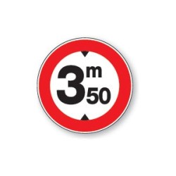 Panneau - Accès Interdit aux Véhicules  3,50m - ø200 mm - Vinyle