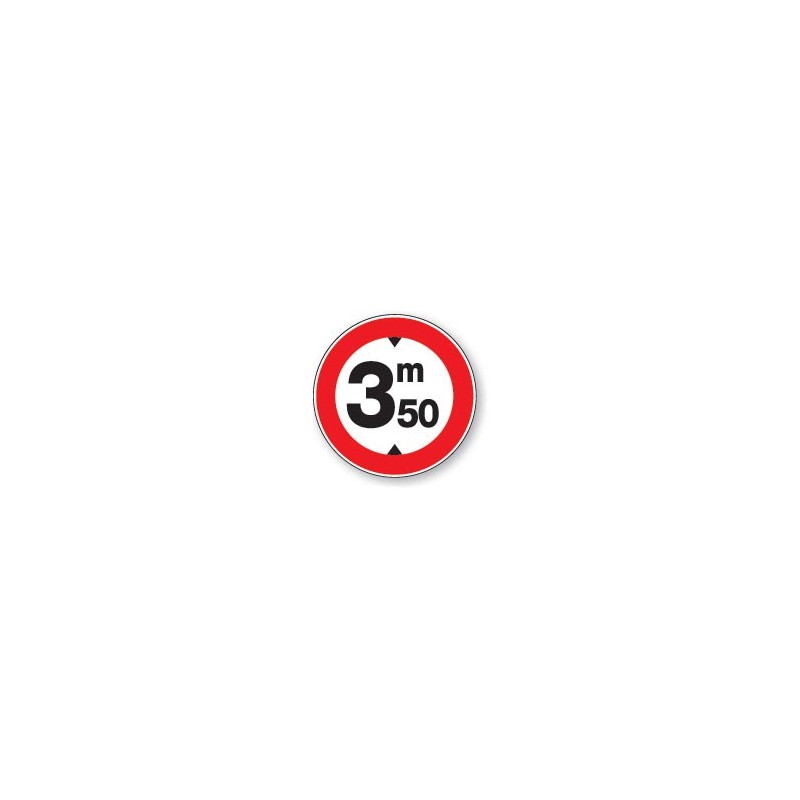 Panneau - Accès Interdit aux Véhicules  3,50m - ø200 mm - Vinyle
