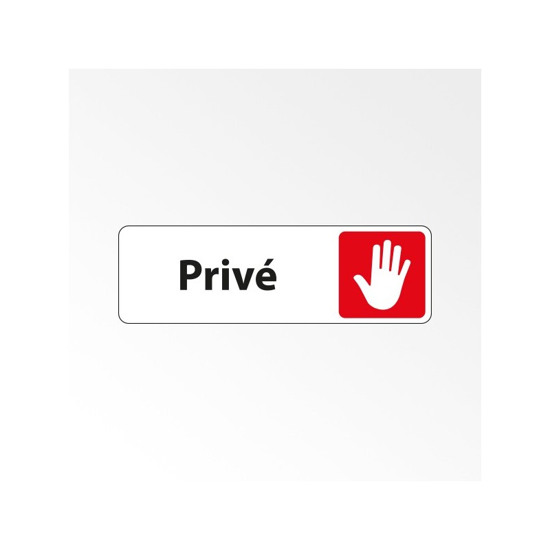 Panneau - Privé avec Pictogramme - Adhésif