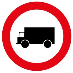 Panneau de Prescription - Accès interdit aux véhicules transport de marchandises - B8