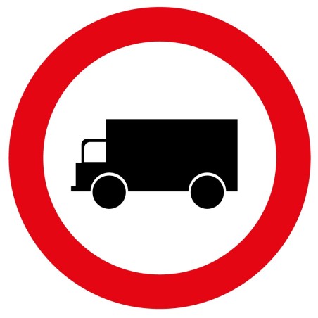 Panneau de Prescription - Accès interdit aux véhicules transport de marchandises - B8