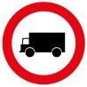 Panneau de Prescription - Accès interdit aux véhicules transport de marchandises - B8