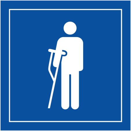 Panneau d'information - Accès prioritaire aux personnes blessées - ISO 7001 - Gravoply