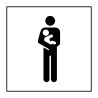 Panneau d'information - Accès prioritaire personnes avec enfant en bas âge - ISO 7001 - Gravoply