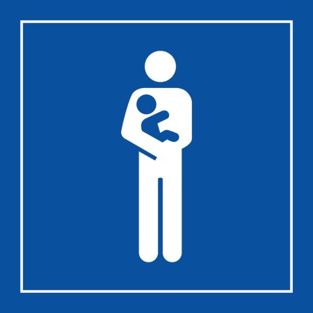 Panneau d'information - Accès prioritaire personnes avec enfant en bas âge - ISO 7001 - Gravoply