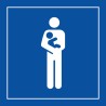Panneau d'information - Accès prioritaire personnes avec enfant en bas âge - ISO 7001 - Gravoply
