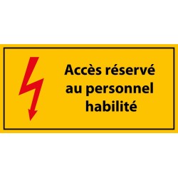 Panneau - Accès Réservé au Personnel Habilité - PVC