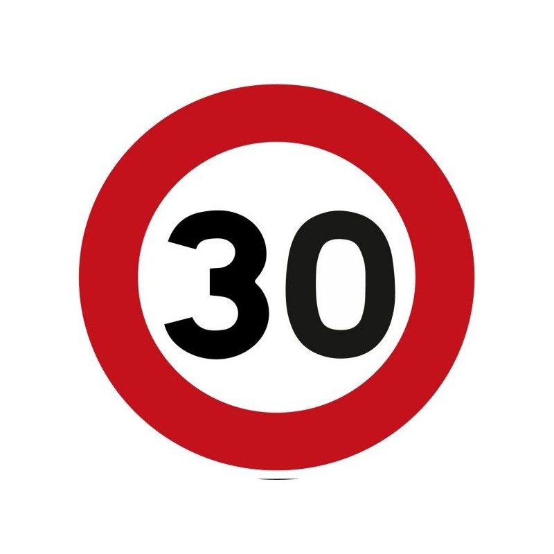Panneau - Limitation de Vitesse à 30 km/h - Aluminium Galvanisé