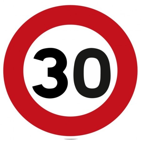 Panneau - Limitation de Vitesse à 30 km/h - Aluminium Galvanisé