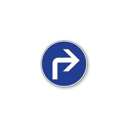 Panneau de circulation Plat Aludibond - Direction obligatoire à droite