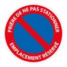 Panneau B6a1 Prière de ne pas stationner – emplacement réservé