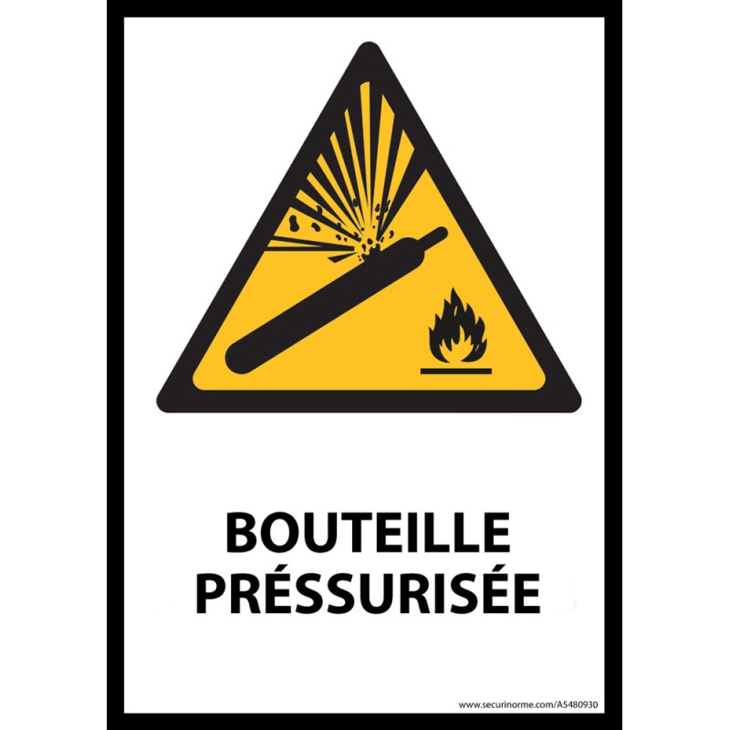 [VISUEL MANQUANT] Panneau ISO EN 7010 - Bouteille préssurisée - W029
