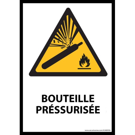 [VISUEL MANQUANT] Panneau ISO EN 7010 - Bouteille préssurisée - W029