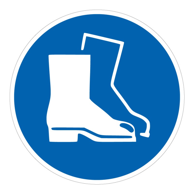 Panneau - Chaussures de sécurité obligatoires - M008 - ISO 7010