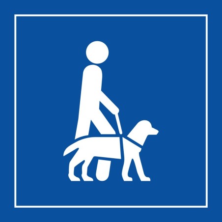 Panneau d'information - Accessibilité, chien guide ou d'assistance - ISO 7001