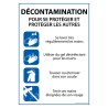 Panneau - Consignes Décontamination - Vinyle/PVC - A5/A4