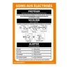 Panneau - Consignes de sécurité - Soins aux électrisés - A3