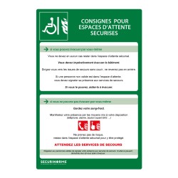 Panneau - Consignes sécurité espace attente - PVC 200x300 mm