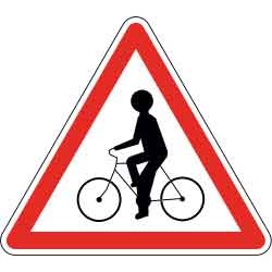 Panneau - Débouché de Cyclistes - Aluminium Galvanisé