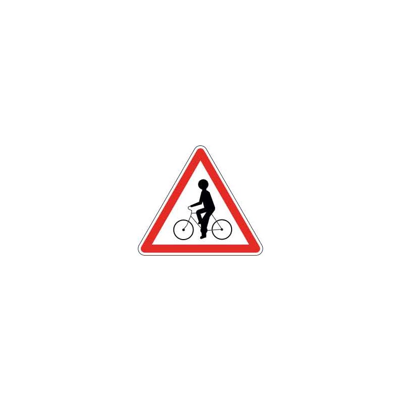 Panneau - Débouché de Cyclistes - Aluminium Galvanisé