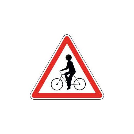 Panneau - Débouché de Cyclistes - Aluminium Galvanisé