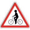 Panneau - Débouché de Cyclistes - Aluminium Galvanisé