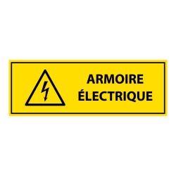 Panneau danger - Armoire électrique - Vinyle souple autocollant