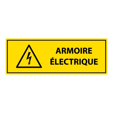 Panneau danger - Armoire électrique - Vinyle souple autocollant