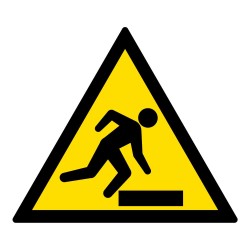 Panneau Danger- Attention au Trébuchement - W007 - ISO 7010