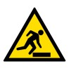 Panneau Danger- Attention au Trébuchement - W007 - ISO 7010