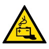 Panneau danger - Charge en cours de la batterie - W026
