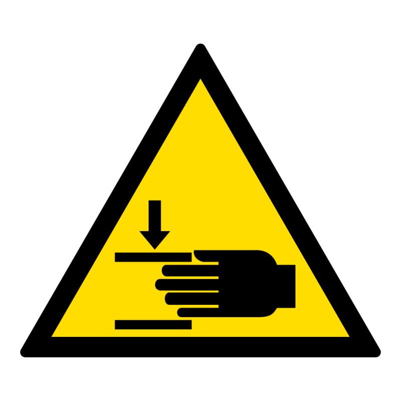 Panneau danger - Écrasement des mains - ISO 7010 - W024