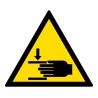 Panneau danger - Écrasement des mains - ISO 7010 - W024