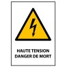 Panneau danger - Haute Tension Danger de Mort - W012