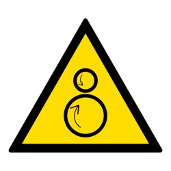 Panneau Danger - Rouleaux contrarotatifs - W025 - ISO 7010