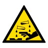Panneau Danger- Substance corrosive - W023 - norme ISO 7010